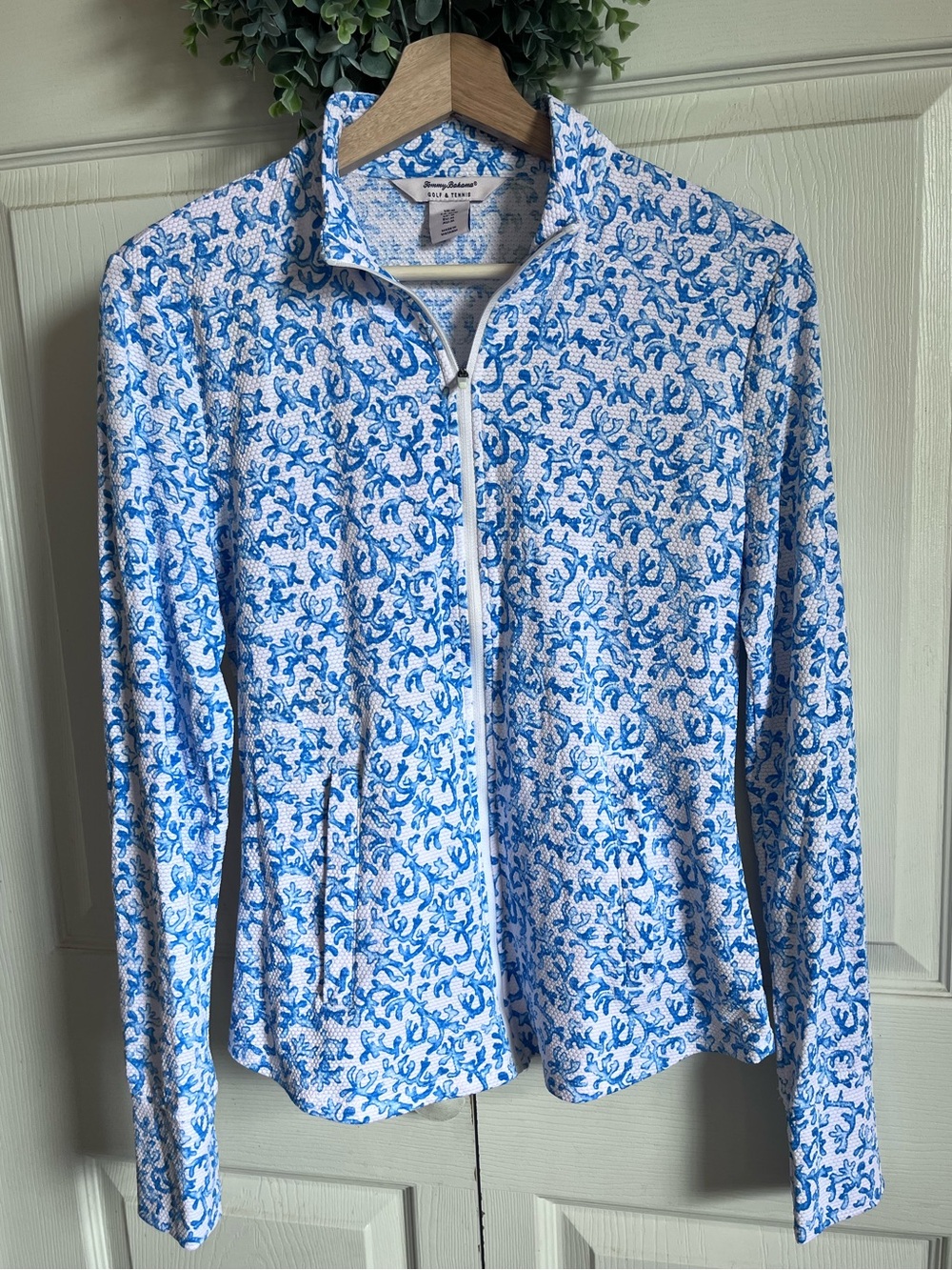 Tommy Bahama Full-Zip Women's Golf/Tennis Jacket Blue Coral Medium